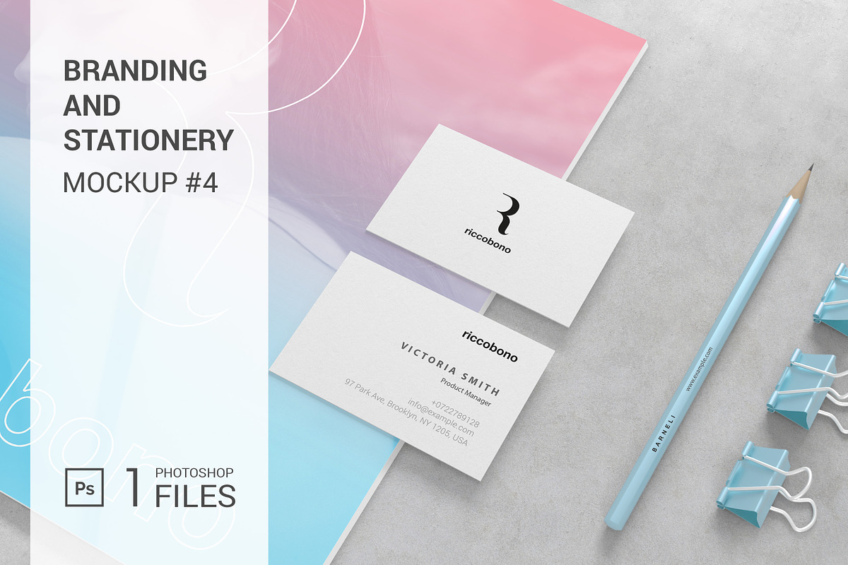 Stationery Branding Mockup #4, a Pens & Pencil Mockup by Seven Lights (Photo 1 of 3)
