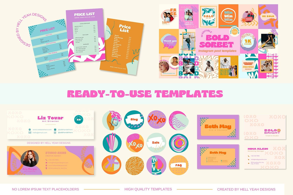 Bold Branding Starter Kit Templates, a Branding & Logo Template by Hell Yeah Designs (Photo 7 of 18)