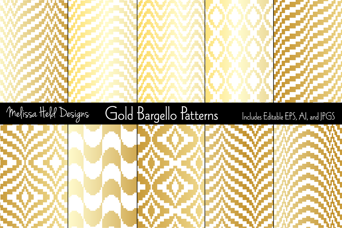 Gold Bargello Patterns