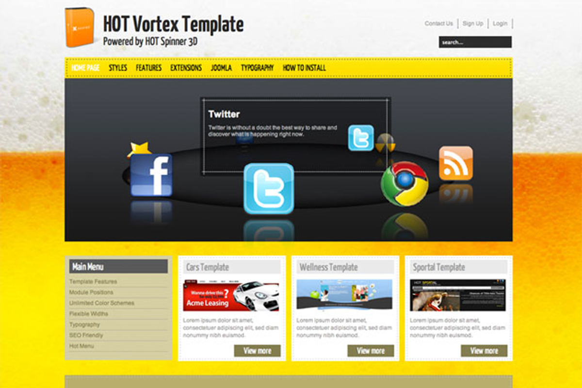 Hot Vortex, a WordPress Template by hot-themes (Photo 2 of 4)