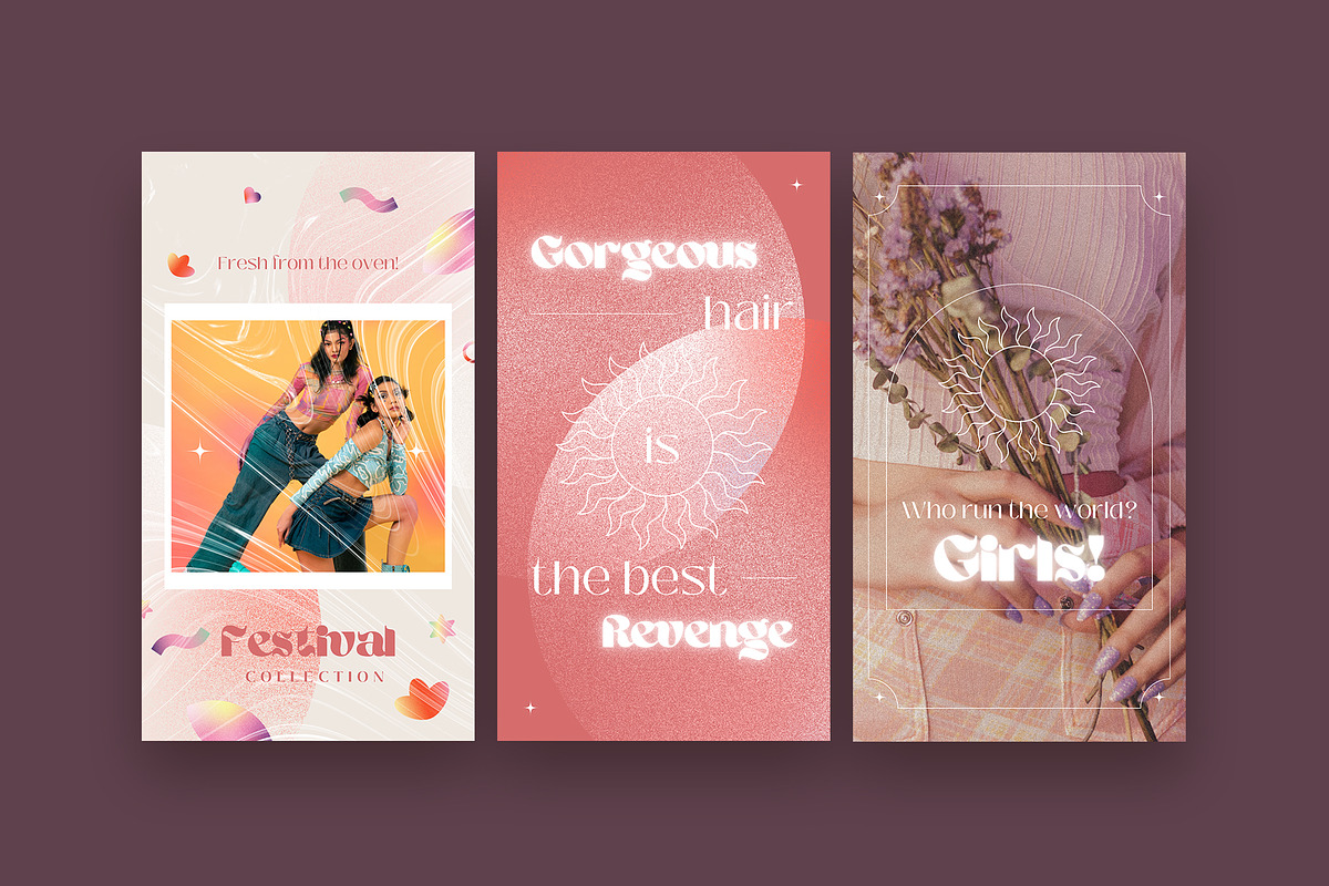 Pink Vibe Instagram Kit | Canva preview 2
