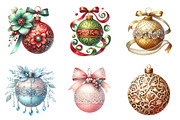 Victorian Christmas balls clipart, an Illustration by SinaCreation (Thumbnail 5 of 7)