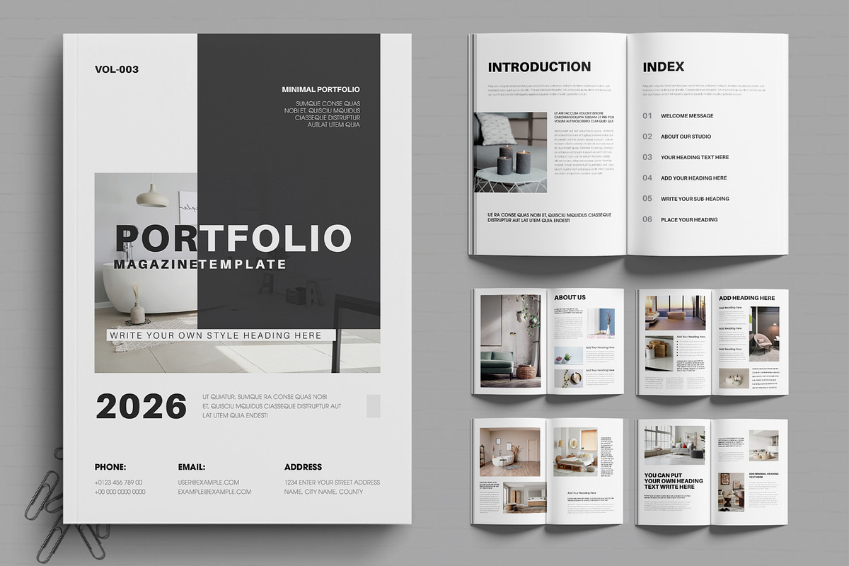 Minimal Portfolio Book Template