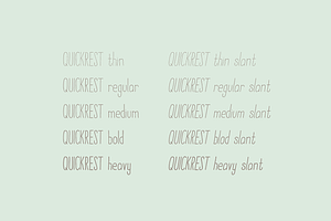 Quickrest Family Hand Drawn Font