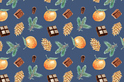 Watercolor christmas collection, a Pattern Graphic by lenavetka87 (Thumbnail 3 of 3)