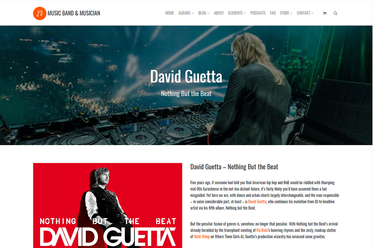 Music Band Musician WordPress Theme, a WordPress Template by Visualmodo (Photo 11 of 18)