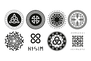 Norse Runic Logo. Scandinavian Pagan