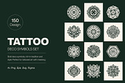 Deco Tattoo and Symbols Art Set, a Solid Icon by Creative Stall (Thumbnail 1 of 8)