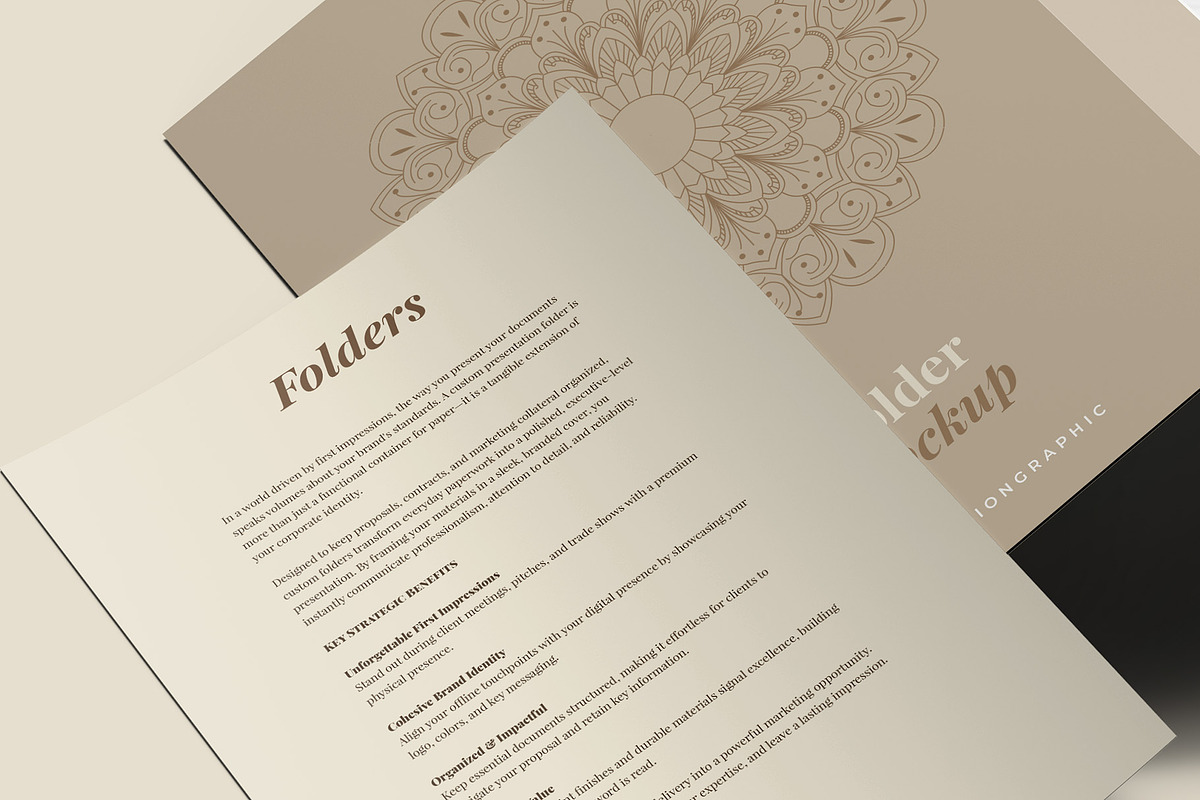 Folder Mockup - 12 Views, a Packaging Mockup by Illusiongraphic (Photo 27 of 28)