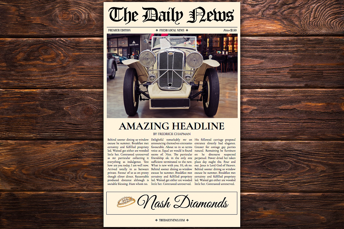 Google Docs Newspaper Template, a Flyer Template by Newspaper Templates