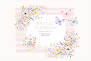 Wildflowers Butterflies Clipart, a Decorative Illustration by Sunflower Day Love (Thumbnail 1 of 4)