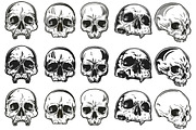 Skulls Vector Set, an Illustration by BusOne (Thumbnail 4 of 4)
