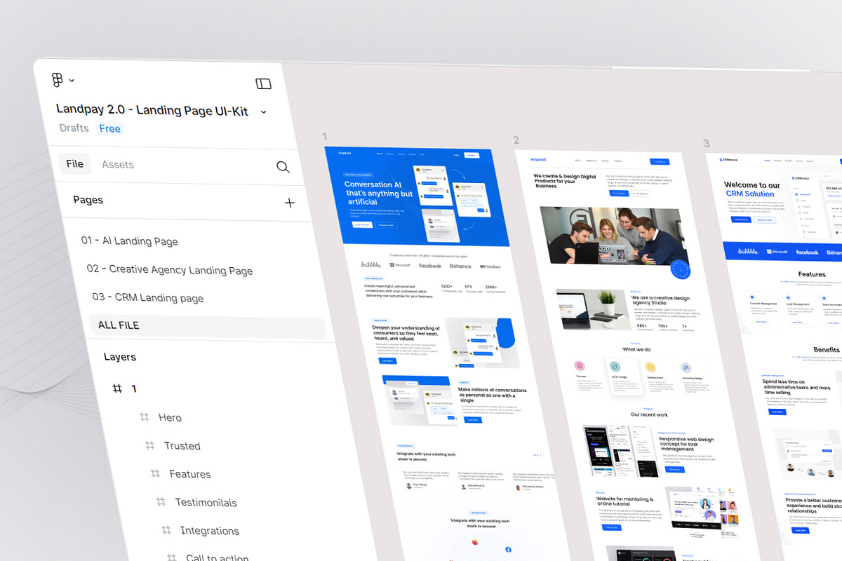 Landpay 2.0 - Landing Page UI-Kit, an UI Kit Template by mz-studio (Photo 2 of 5)