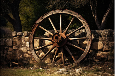 Nostalgic Rustic old wheel scene, a Nature Photo by Ylivdesign