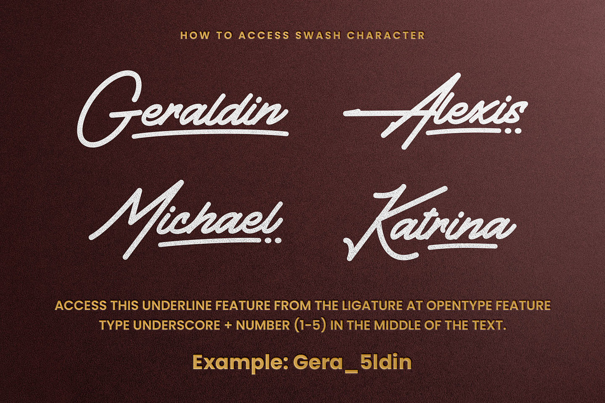 Hendangan Signature Font, a Script Font by Kotak Kuning Studio (Photo 6 of 10)