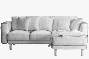 Four-seat Sofa 3d Model