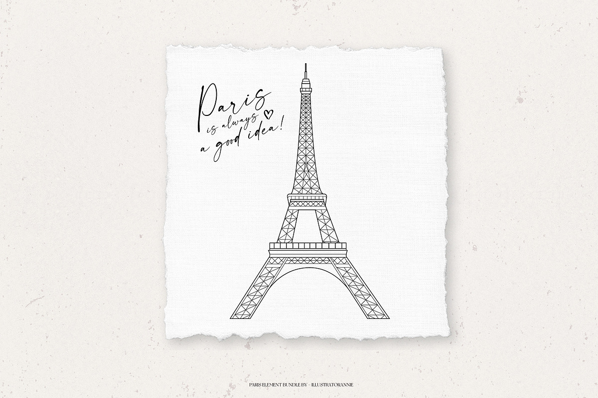 Paris Element SVG Bundle, an Object Illustration by IllustratorAnnie (Photo 2 of 5)