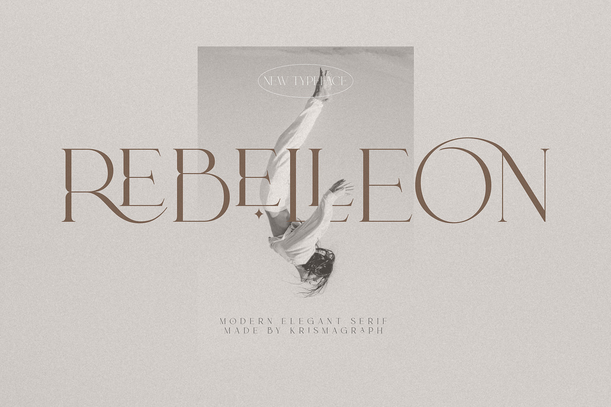 Rebelleon | Modern Elegant Serif, a Serif Font by Krismagraph (Photo 1 of 12)