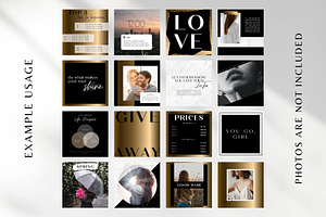 Gold And Black Instagram Templates