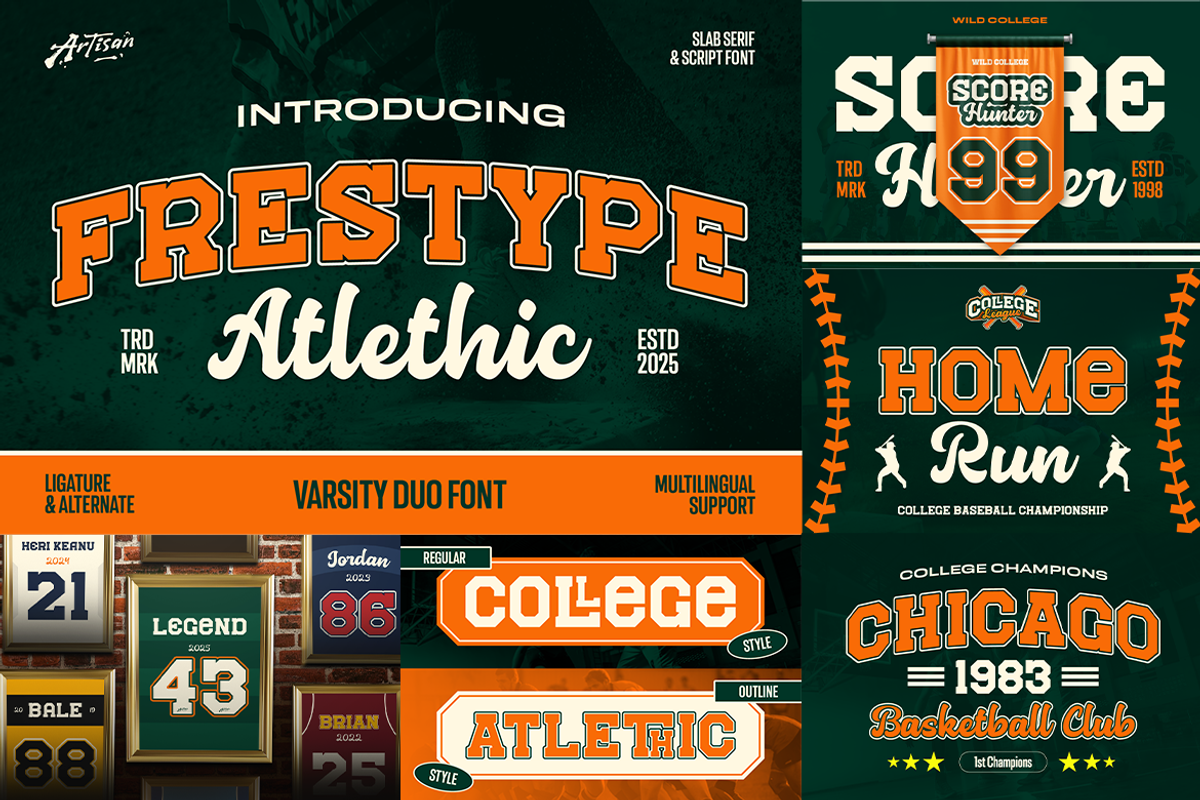 Sport and Action Font Bundle, a Slab Serif Font by Artisan Themes (Photo 4 of 7)