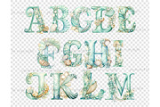 Seashell Alphabet | Pearl Clipart, an Animal Illustration by GlamArtZhanna (Thumbnail 4 of 5)
