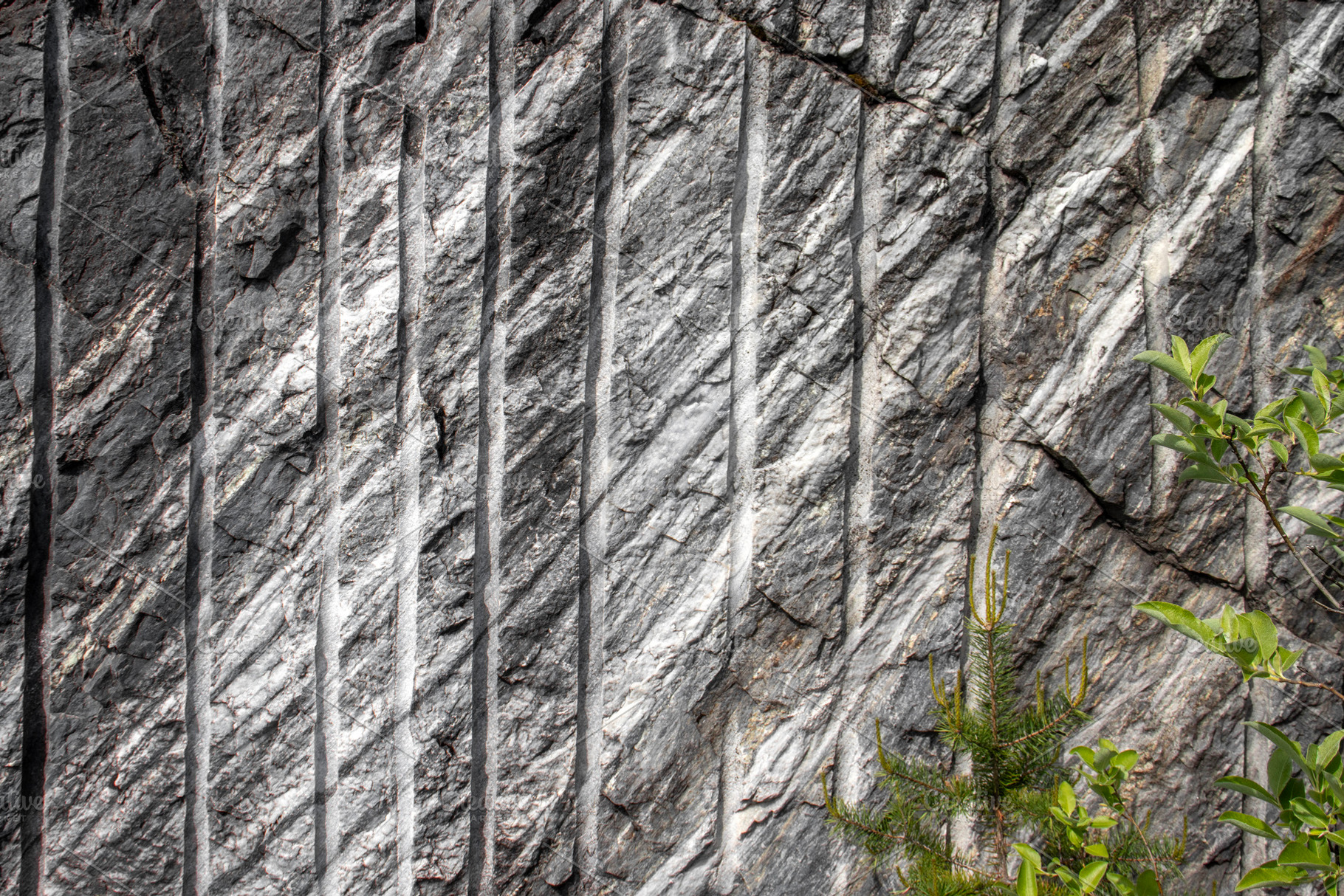 View of a marble quarry face, a Background Photo by Schreibikus