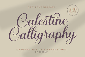 Calestine Calligraphy, a Script Font by Strong.co
