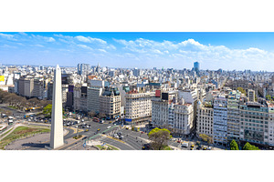Panoramic cityscape and skyline view