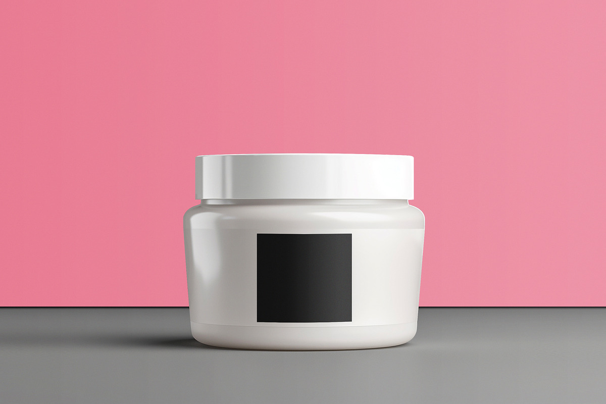Cosmetic Jar Mockup, a Packaging Mockup by Viswal Studio (Photo 2 of 3)