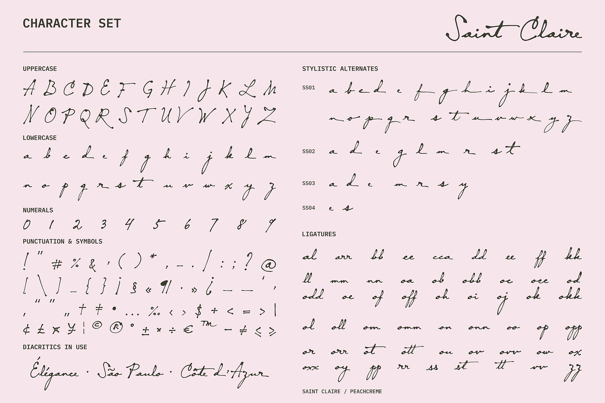 Saint Claire // Signature Script, a Handwritten Font by PeachCreme (Photo 16 of 16)