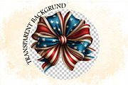 Patriotic USA Bow Clipart, an Illustration by SVGArt (Thumbnail 7 of 9)