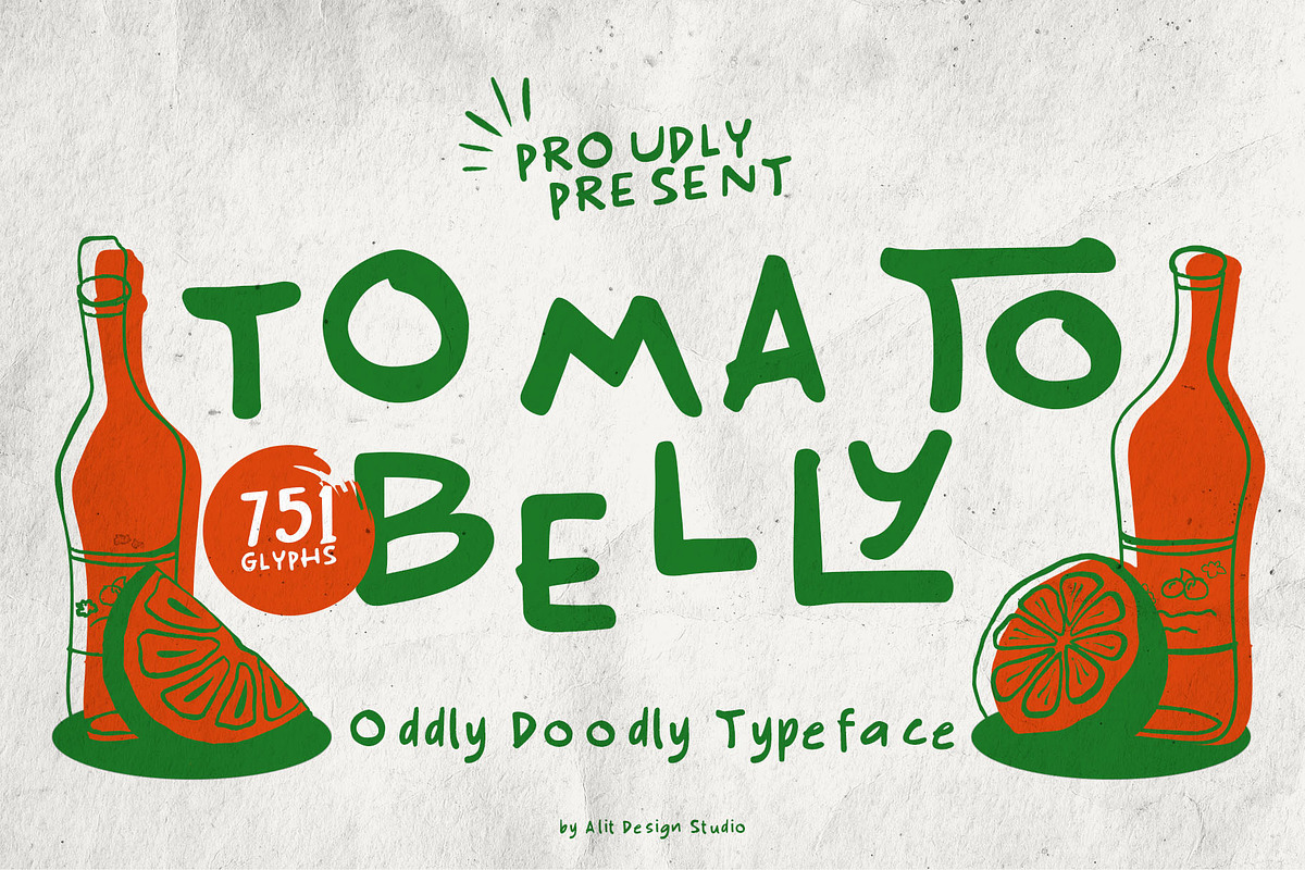 Tomato Belly Typeface, a Handwritten Font by alit design (Photo 1 of 15)