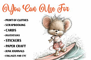 Whimsical Summer Mouse Clipart, an Illustration by CreationArt (Thumbnail 6 of 7)