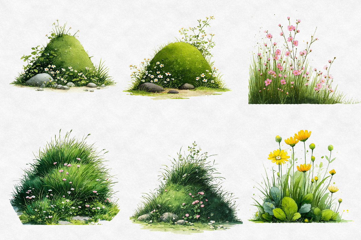 Spring Green Grass Clipart, an Illustration by Designworld (Photo 4 of 6)
