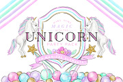 Unicorn Party Pack, an Illustration by Relish Designs (Thumbnail 1 of 6)