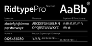 Ridtype Pro, a Sans Serif Font by Ridtype Foundry (Thumbnail 11 of 12)