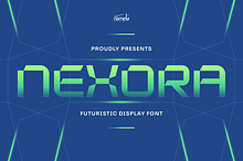 Nexora Futuristic Display Typeface