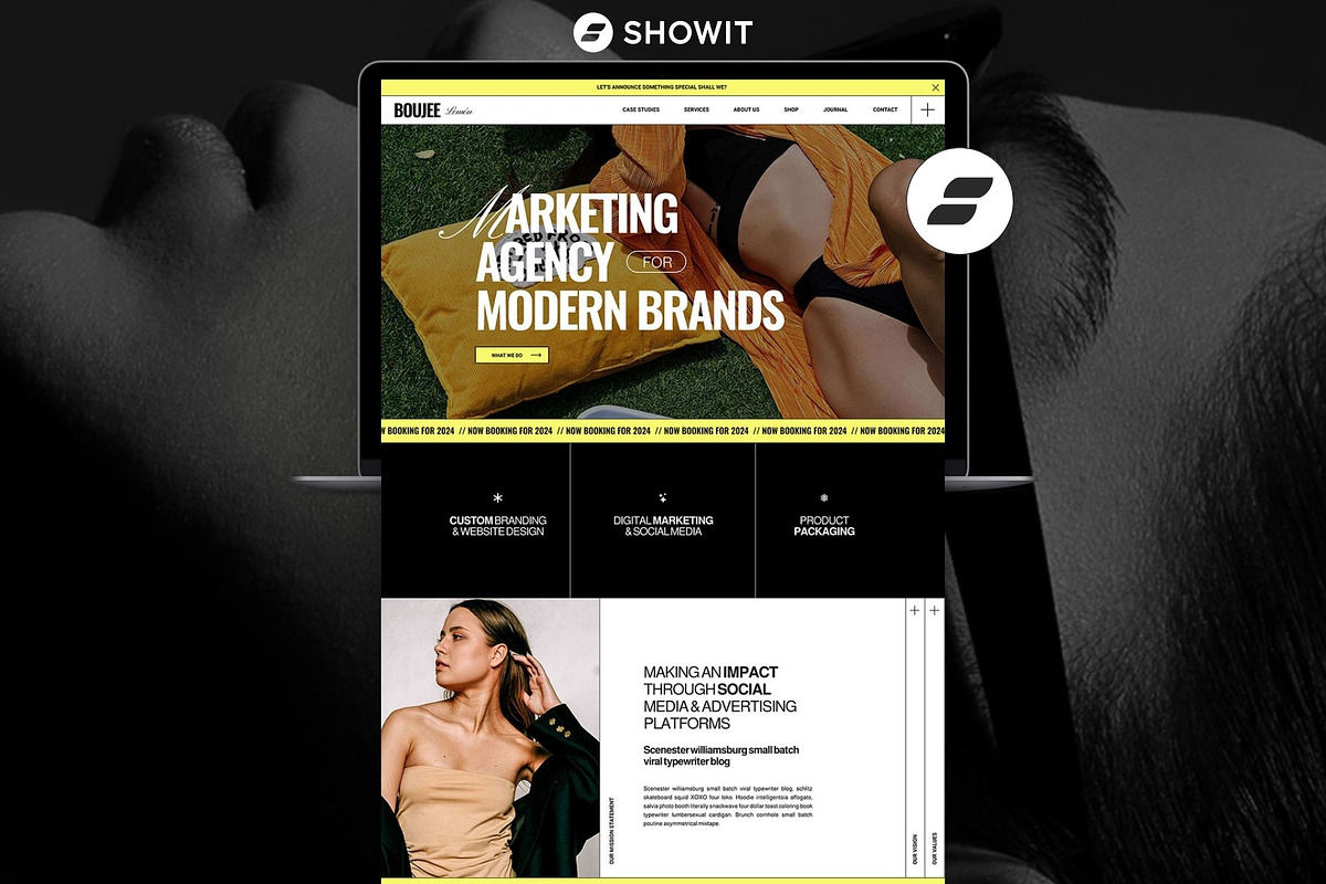 Bold Marketing Showit Template, a Websites & App Template by Superhero Design Co. (Photo 1 of 6)