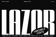 GW Lazor Variable Fonts, a Sans Serif Font by Goodwheel Studio (Thumbnail 1 of 14)