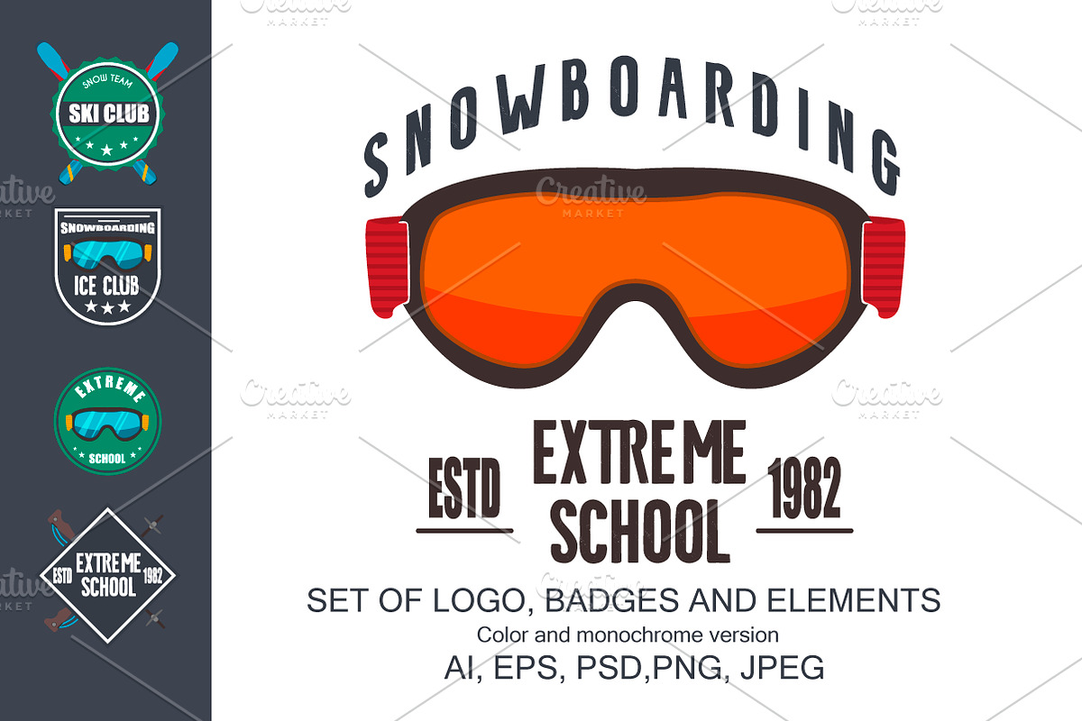 Ski Winter Sports Logo, an Illustration by Iryna Danyliuk (Photo 1 of 8)