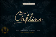 Oakline Signature Monoline, a Script Font by OtpirusGraphic (Thumbnail 1 of 9)