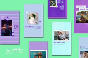 RETRO Style Instagram Template