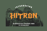 Hitron - Blackletter Typeface Font, a Handwritten Font by Arendxstudio (Thumbnail 1 of 9)