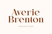 Averie Brenton - Serif Font Family, a Serif Font by Grezline Studio (Thumbnail 1 of 12)