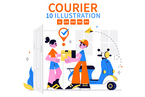 10 Courier or Delivery Service, a Work Illustration by denayunebgt
