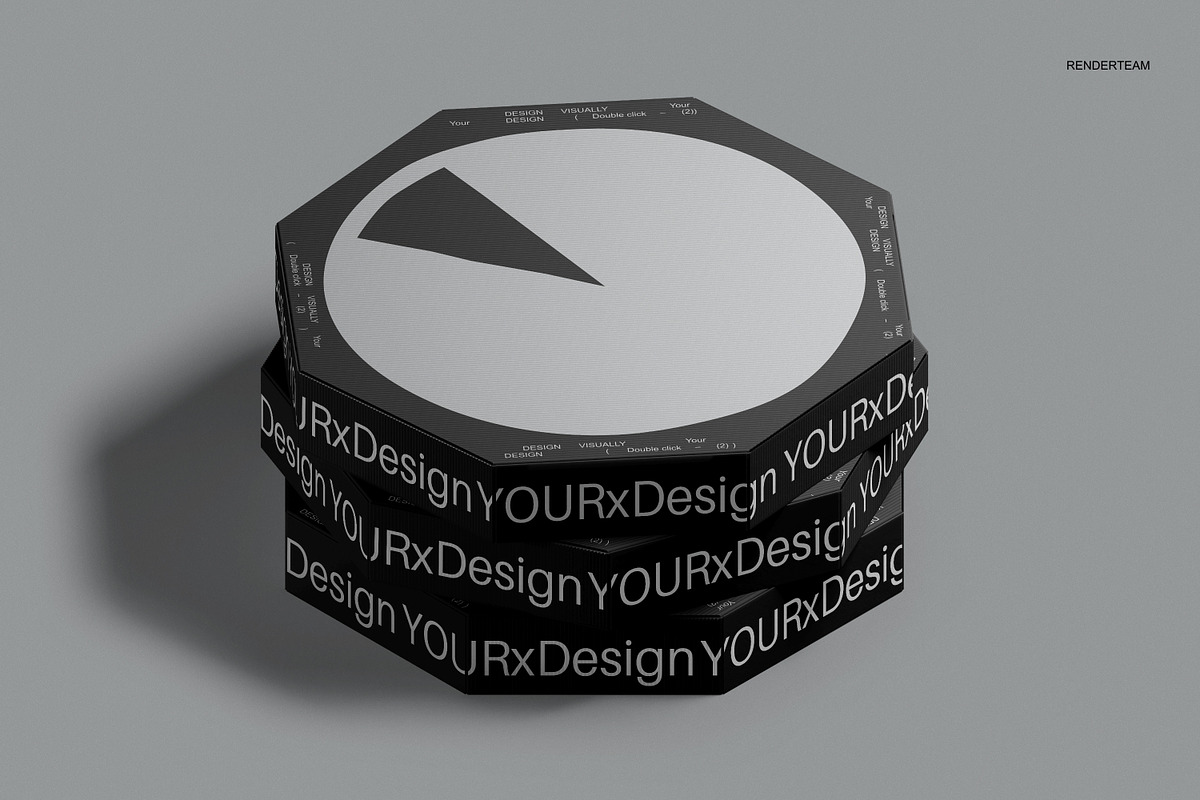Pizza Box Mockup, a Packaging Mockup by Renderteam (Photo 7 of 10)