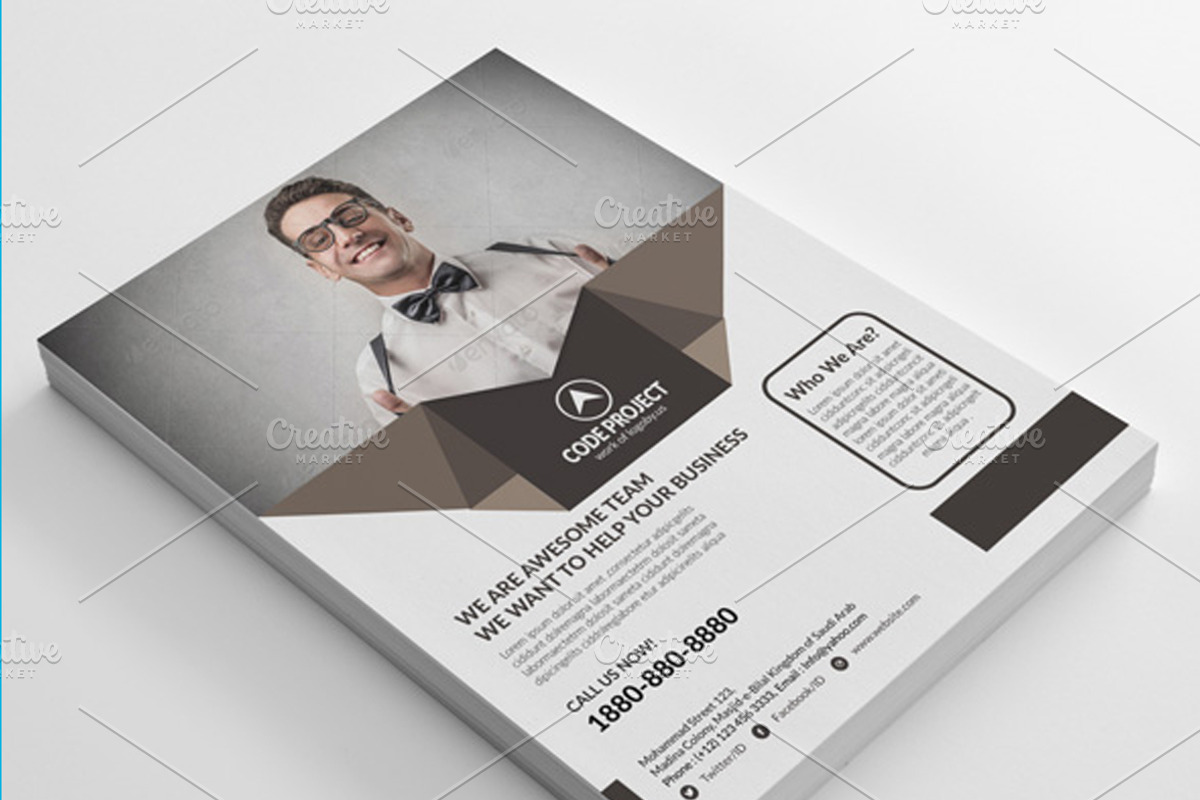 Code Projects Flyers Template Design, a Flyer Template by shujaktk
