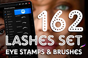 eye stamps procreate eye brushes, a Brush Add-On by SannaIllustrations (Thumbnail 2 of 10)