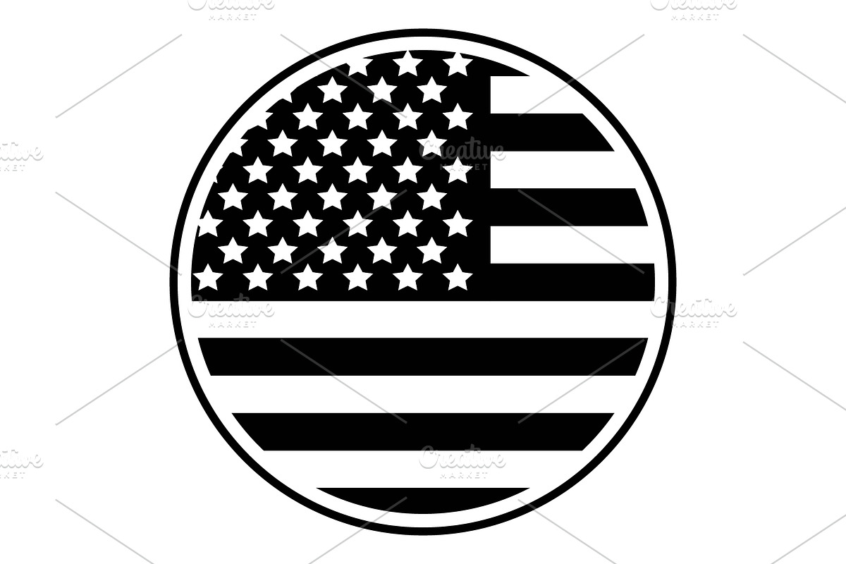 American round flag, an Icon by Mark1987
