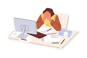Busy people in stress at work set, a Person Illustration by Good Studio (Thumbnail 7 of 8)